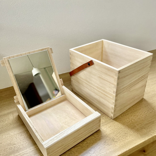 桐 メイクボックス 小物入れ ドレッサー・ミラー・鏡台 Quiet Living