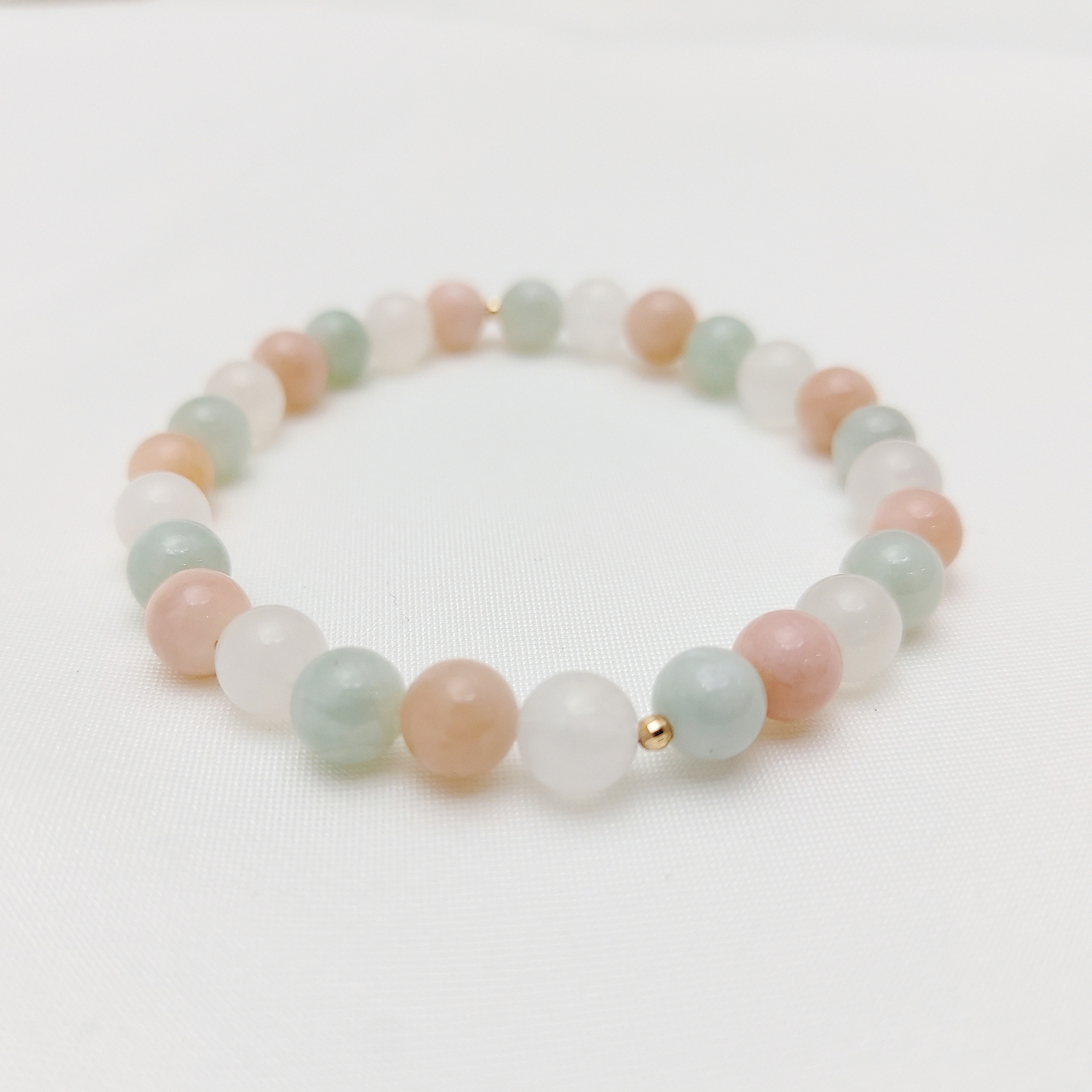 単品☆ピンクオパール 翡翠 ムーンストーン K18ピンクゴールド 七五三 記念日 誕生石 10月 天然石