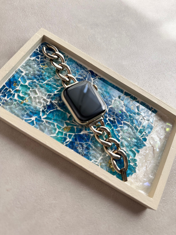 シマーグラスプレートS ガラスプレート 海インテリア雑貨 その他