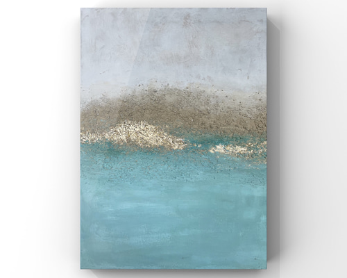 受注制作》calm sea 原画 抽象画 テクスチャーアート インテリア