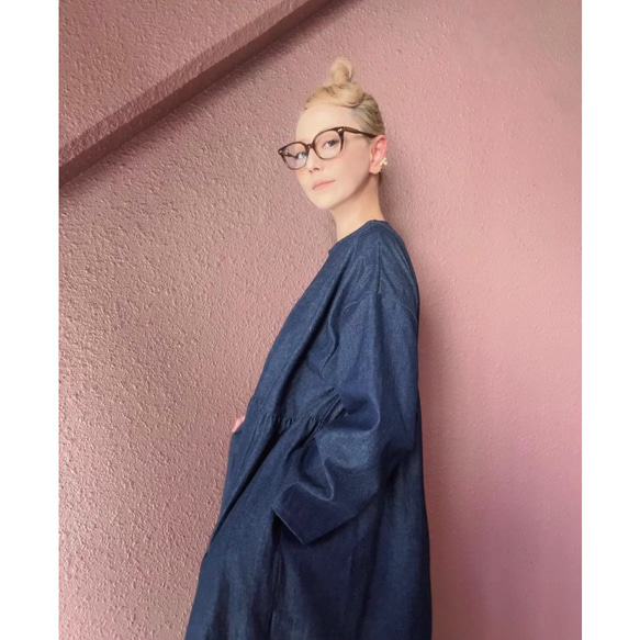 RATA❤️選擇你的尺寸❣️柔軟的日本牛仔布❤️適合成人的百搭連身裙❤️可愛又精緻，採用優質面料製成❤️經久耐穿，一季皆宜 第8張的照片