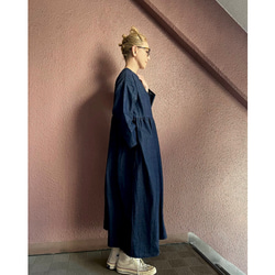 RATA❤️選擇你的尺寸❣️柔軟的日本牛仔布❤️適合成人的百搭連身裙❤️可愛又精緻，採用優質面料製成❤️經久耐穿，一季皆宜 第5張的照片