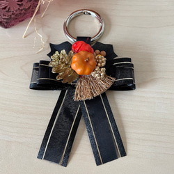 バックチャーム〜ハロウィンりぼんチャーム【FD052-a】 アートフラワー