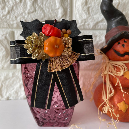 No.3049☆ハンドメイド☆ハロウィン♡フラワーレジンバッグチャーム No