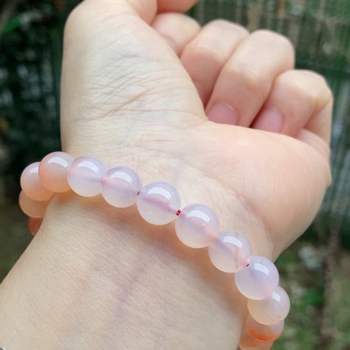 ソルトソースアゲート　大粒　ブレスレット 桜の花びらのような発色が可愛い＊ソルトソースアゲート(塩源