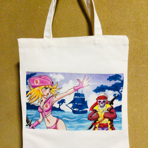 自作イラスト入りトートバッグです トートバッグ MANGA MAN 16 通販