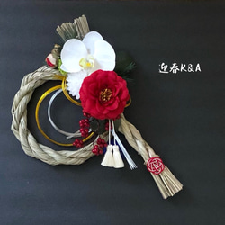 お正月しめ飾り しめ縄＊ハンドメイド しめ縄飾りナチュラルハンドメイド