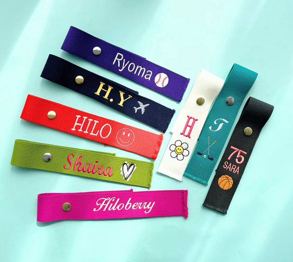 Ｒ***様　【ネームタグ】　【ノーマル糸刺繍】　名入れ　オーダー 5fdc8493e987bad4d90617b58b5acd