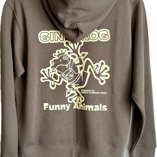 クールなカエル『GIN FROG/ジンフロッグ』さっと羽織れて便利！ジップ