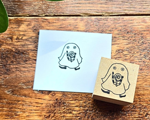 ハロウィン トリックオアトリート オバケ仮装のラバースタンプ はんこ