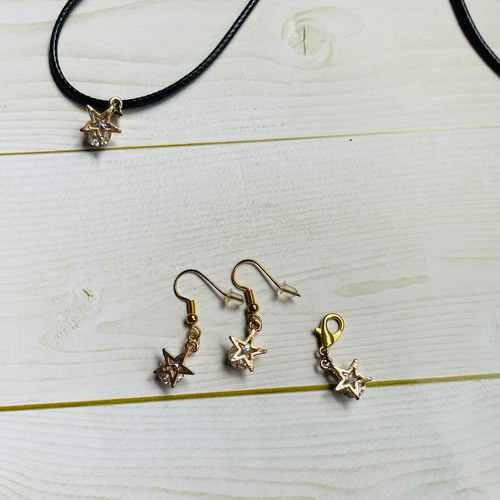 a62 チョーカー＋ピアス+チャームの3点セット その他アクセサリー mimi 