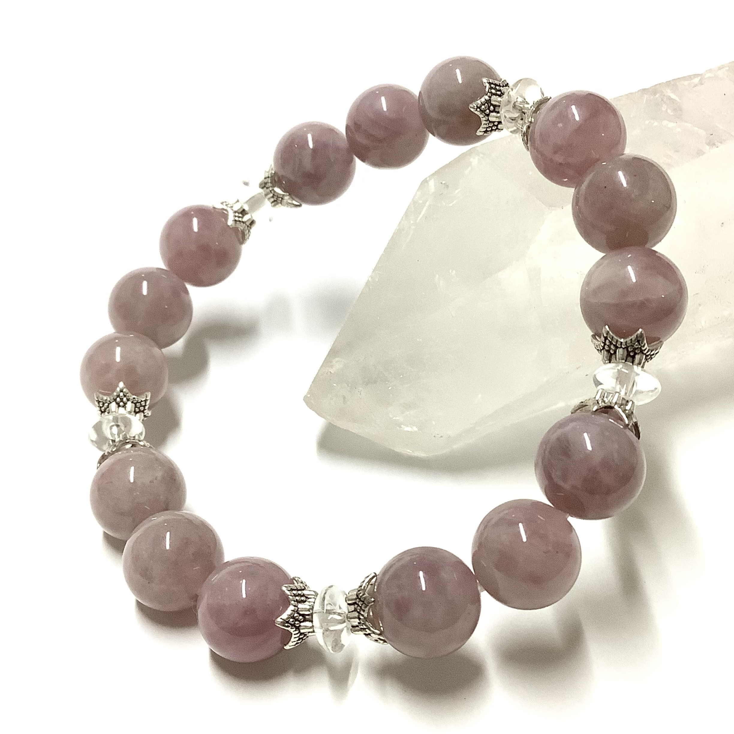 レア☆一点物 ヒーリングストーン 天然石 マダガスカル産 ディープローズクォーツ ブレスレット