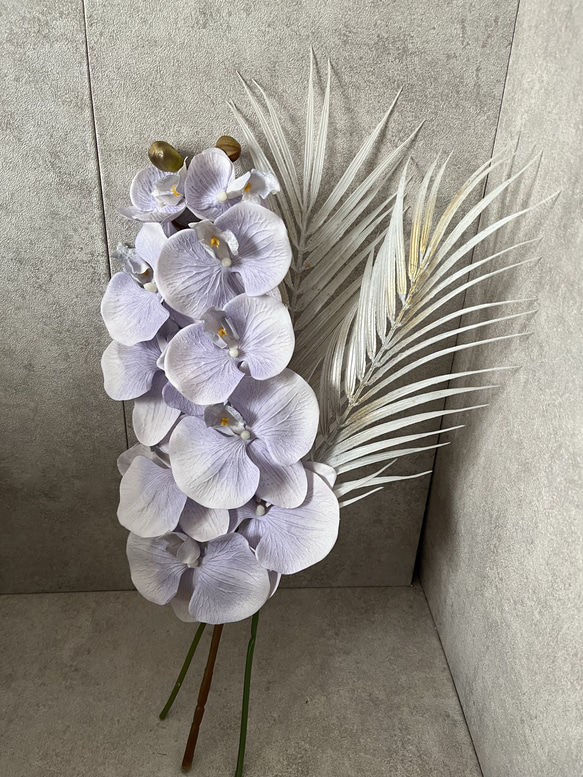 胡蝶蘭 薄パープル造花 和装 アーティフィシャルフラワー フェイク