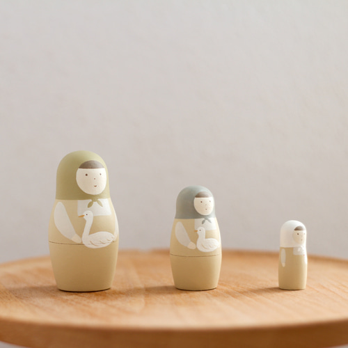 しろいとりマトリョーシカ その他人形 chaki 通販 18290097｜Creema