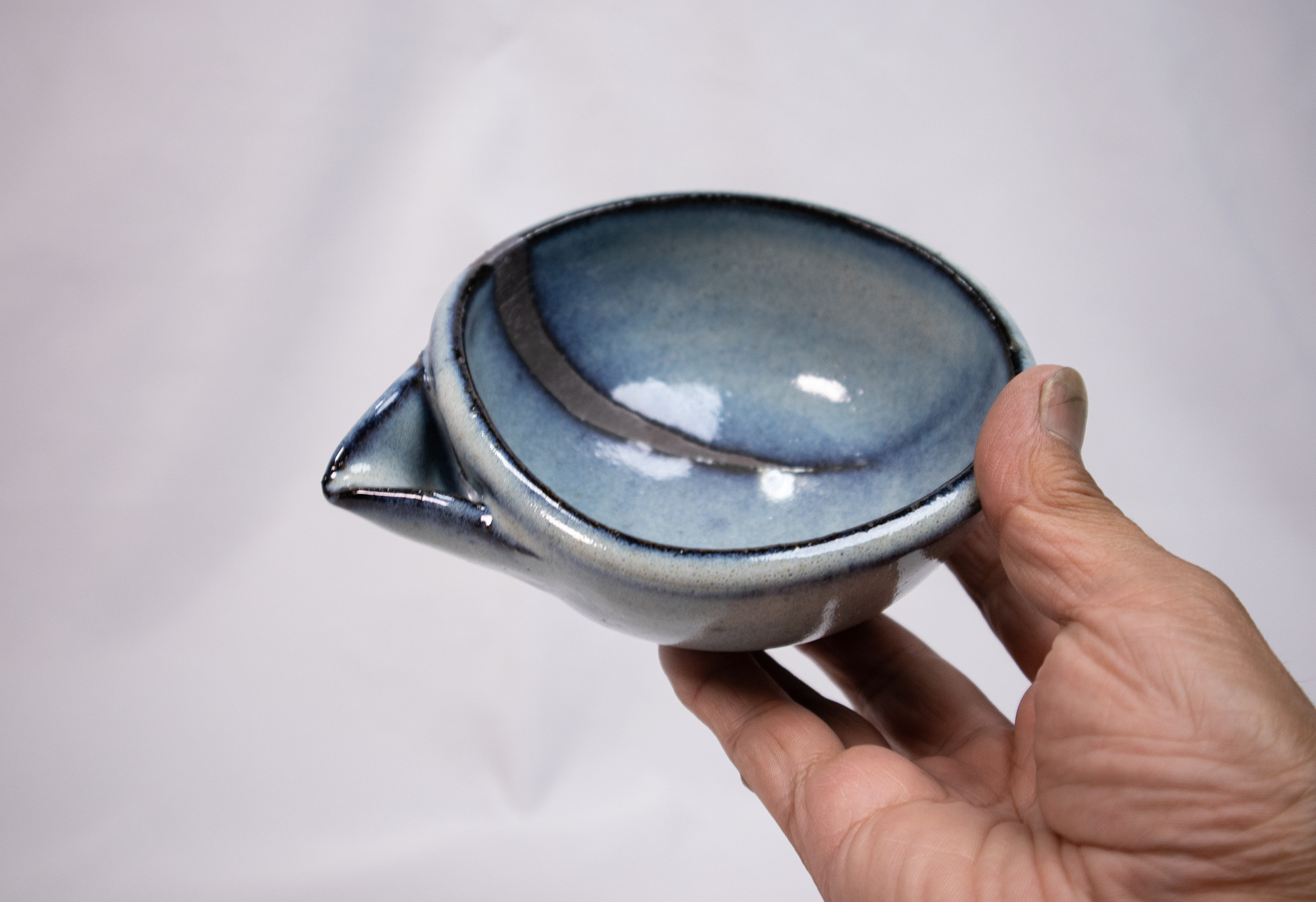 碧灰窯変2024 小ぶりな片口冷酒器