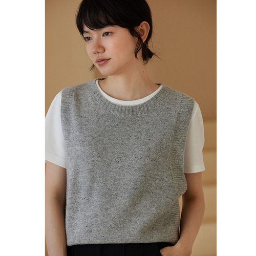 may様【完売・新品】ウールニットベスト(グレー)
