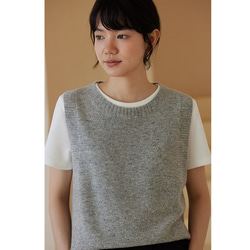 our柔らかウールのグレー ニットベスト 柔らかウールのニットベスト