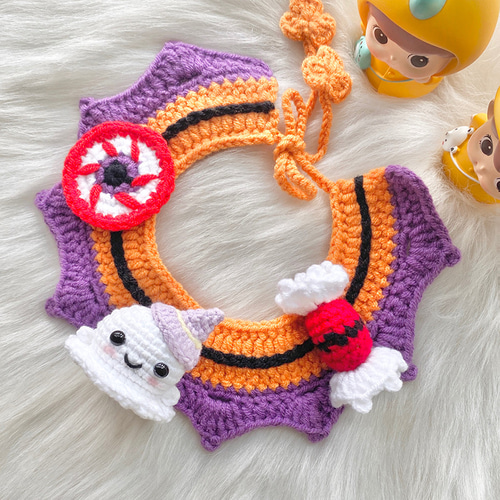 EMY's Gallery 猫襟 ワンちゃん襟 首輪 カギ編み 犬襟 つけ襟