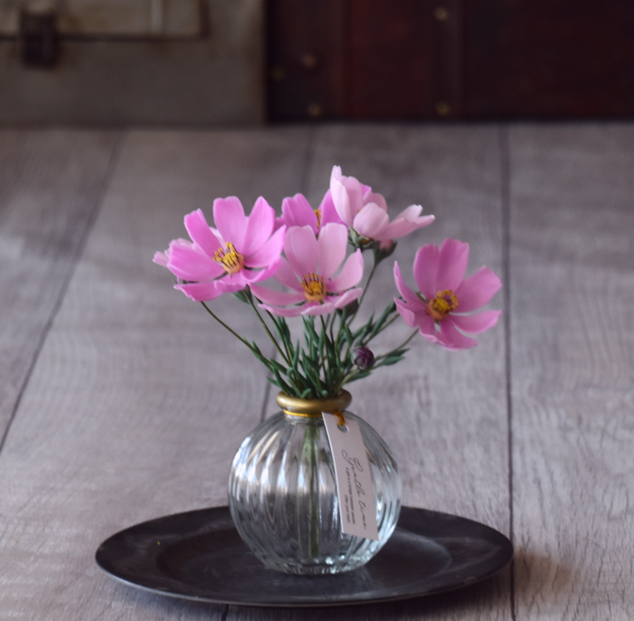 ◆粘土のお花◆　コスモス　ピンク＆ライトピンク　K1068