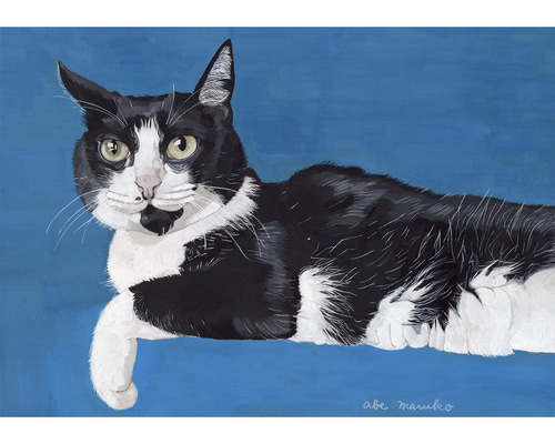 猫イラスト「ウメ8」原画 イラスト 安部円子 通販 18290557