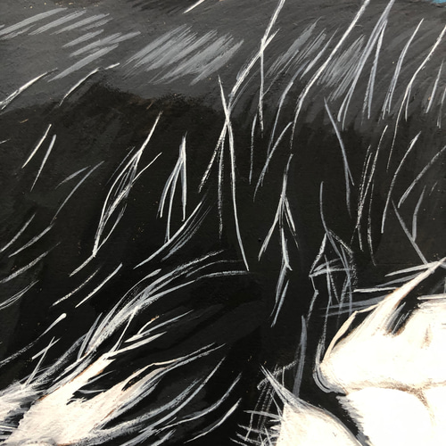 「ウメ8 」猫イラスト（原画） 猫イラスト「ウメ8」原画 | iichi 日々の暮らしを心地よくする