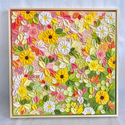 テクスチャーアート フラワーアート 現代アート アートパネル
