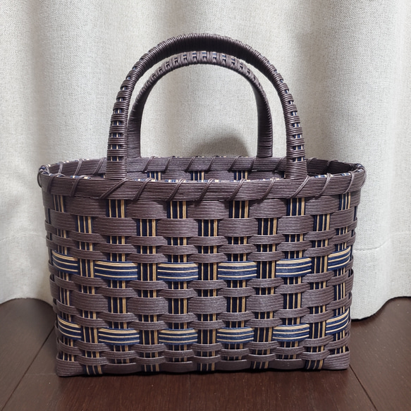 明日迄限定値下！エゴバス　かごバッグ（モノグラムリネンカバー） ebagos 【25AW 予約】2025年10月末～11月上旬頃入荷予定