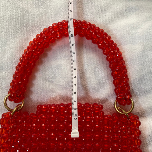 ヴィンテージ レッドビーズバッグ Amazon.co.jp: ビーズバッグ 昭和レトロ ヴィンテージ 手刺繍