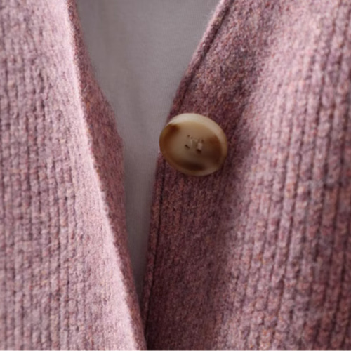 新作】Vネック刺繍ニットカーディガン 暖かいウールのセーター