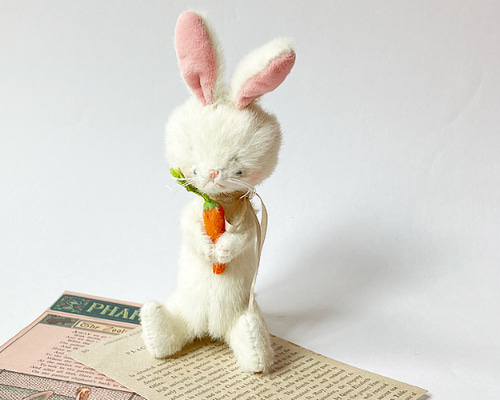 シュコ　シュコー　うさぎ　ヴィンテージ　ぬいぐるみ　テディベア うさぎドイツシュコー☆テディベアschucoラビットミニチュア