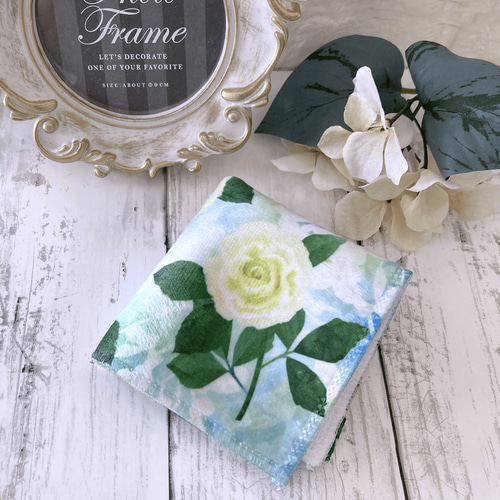 白い薔薇 ハンカチ タオル ハンカチ・手ぬぐい muumoonchild 通販