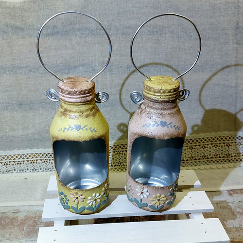 リメイク缶 リメ缶 2点セット 多肉植物 プランター 多肉植物 Felice