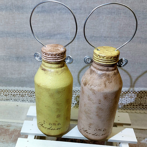 リメイク缶 リメ缶 2点セット 多肉植物 プランター 多肉植物 Felice