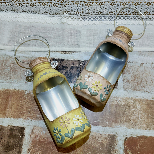 リメイク缶 リメ缶 2点セット 多肉植物 プランター 多肉植物 Felice