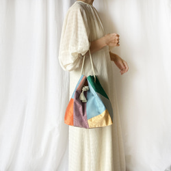 新作☆お出掛けトート☆3WAY☆リバティパッチワーク☆帆布 新作！お出掛けトートバッグ♡リバティ＆帆布♡パッチワーク