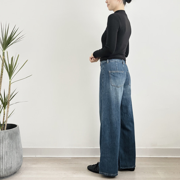 【今年大人気‼カットソー3枚セット】ハーフハイネック★モノクロ系★モダール保温機能繊維★T-110-s 11枚目の画像