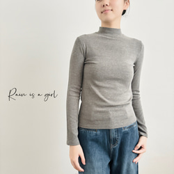 【今年大人気‼カットソー3枚セット】ハーフハイネック★モノクロ系★モダール保温機能繊維★T-110-s 5枚目の画像