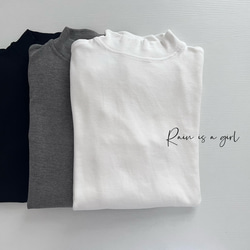 【今年大人気‼カットソー3枚セット】ハーフハイネック★モノクロ系★モダール保温機能繊維★T-110-s 2枚目の画像