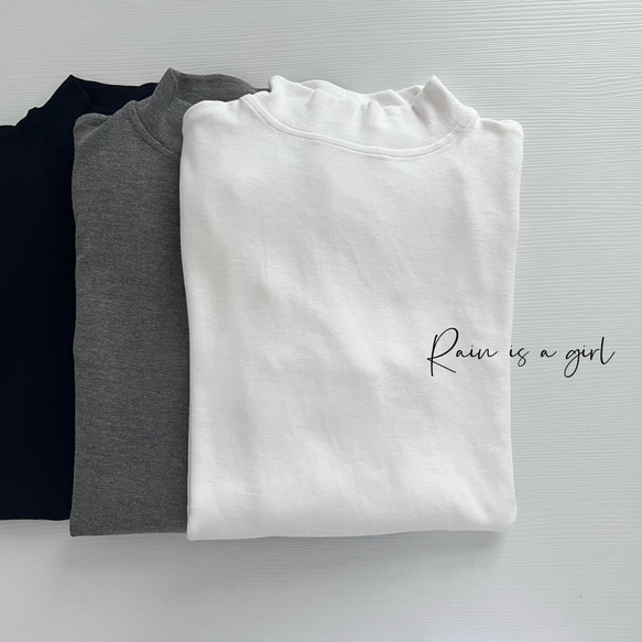 【今年大人気‼カットソー3枚セット】ハーフハイネック★モノクロ系★モダール保温機能繊維★T-110-s 2枚目の画像