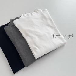 【今年大人気‼カットソー3枚セット】ハーフハイネック★モノクロ系★モダール保温機能繊維★T-110-s 1枚目の画像