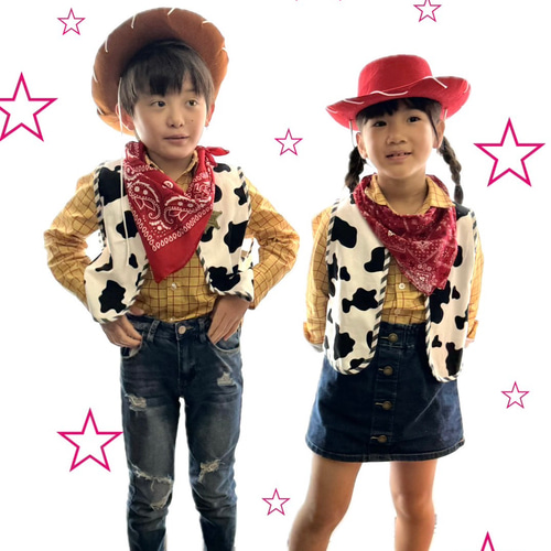牛柄のベスト⭐️100 子供服 Tino*3 通販 18291862｜Creema
