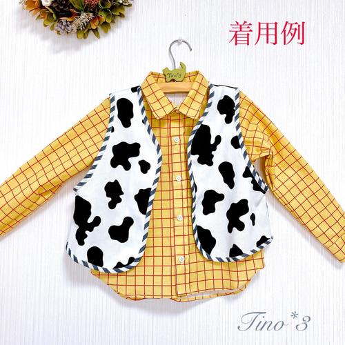 牛柄のベスト⭐️100 子供服 Tino*3 通販 18291862｜Creema