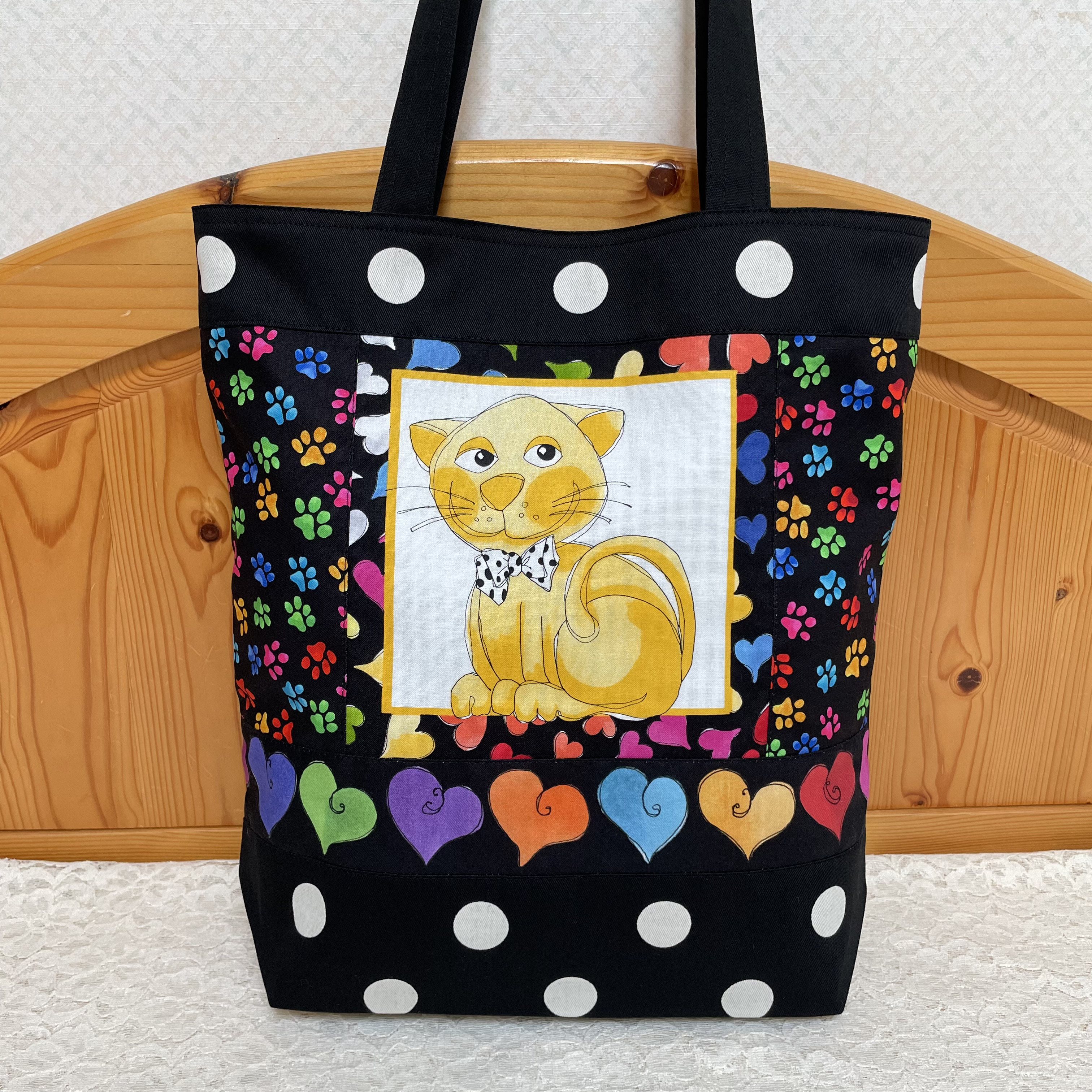 ロラライハリス♡ハンドメイド トートバッグと持ち手付きポーチ