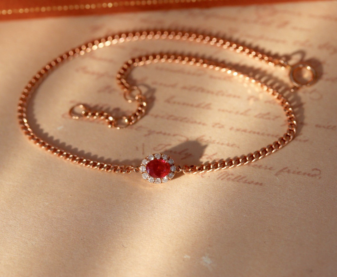 新作 k18 天然ルビー ブレスレット 楽天市場】K18 天然 ルビー 0.1ct 一粒 ブレスレット アンクレット