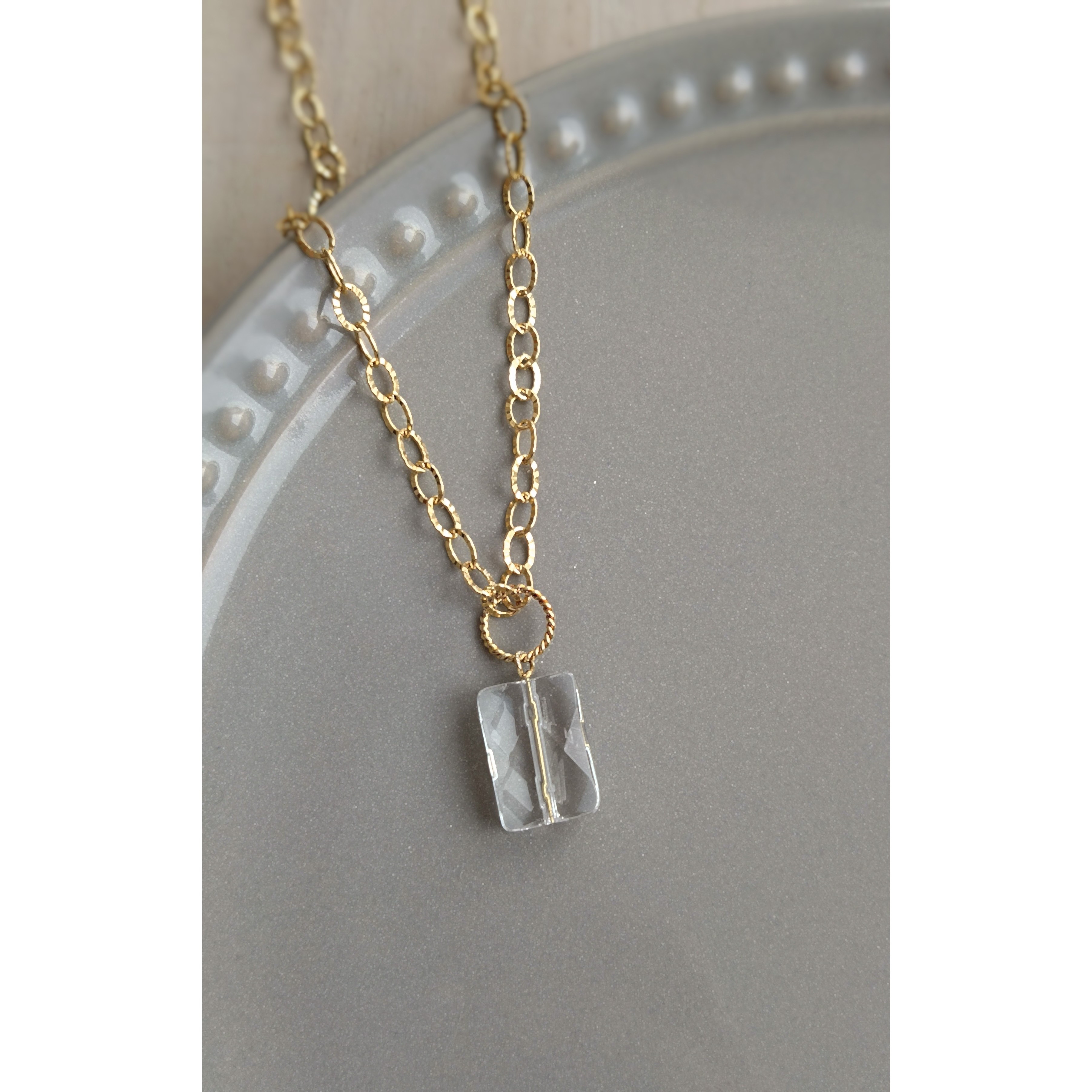 {14Kgf} リップルチェーン シンプルネックレス *41cm-47.5cm・4mm*