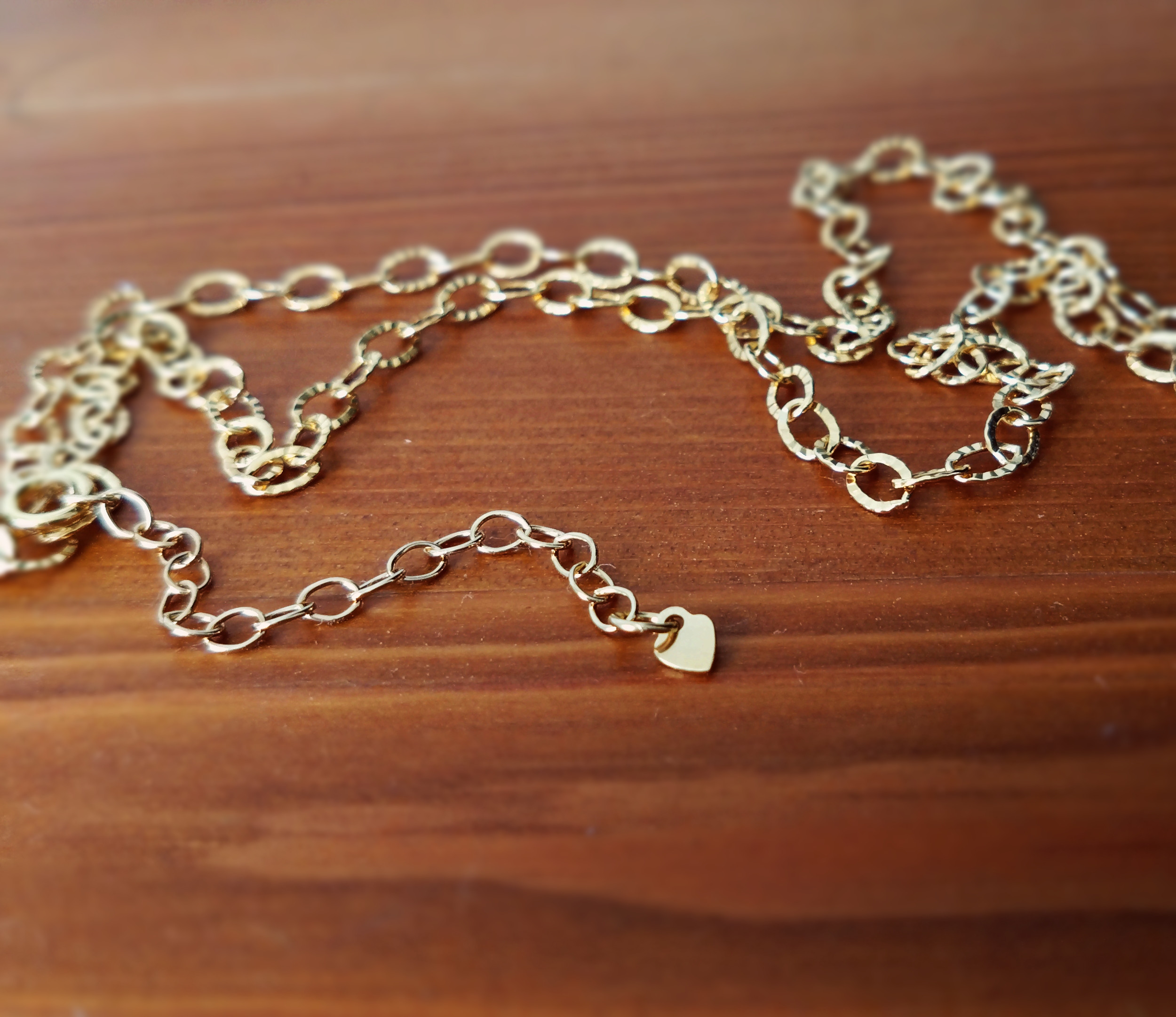 {14Kgf} リップルチェーン シンプルネックレス *41cm-47.5cm・4mm*