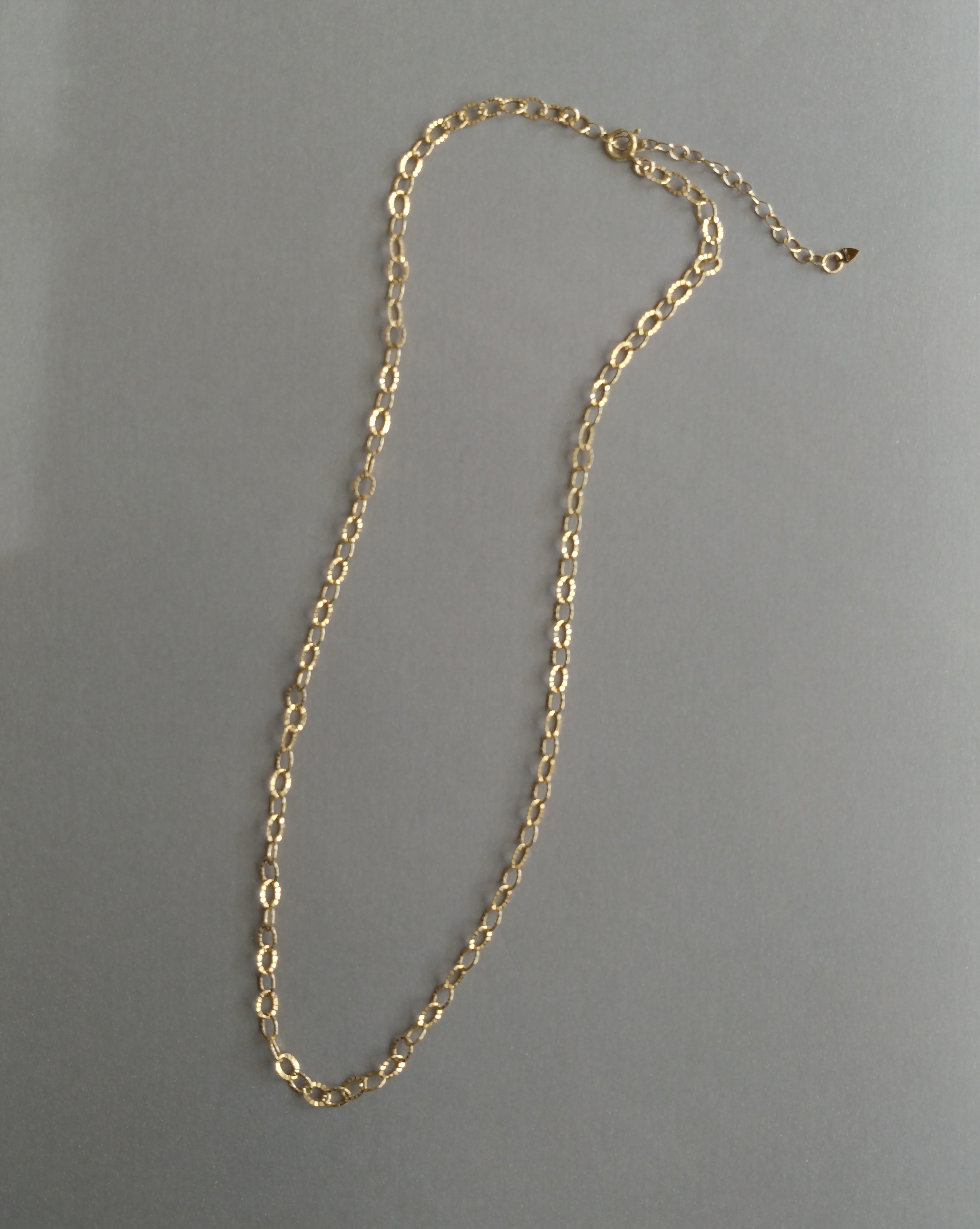 {14Kgf} リップルチェーン シンプルネックレス *41cm-47.5cm・4mm*