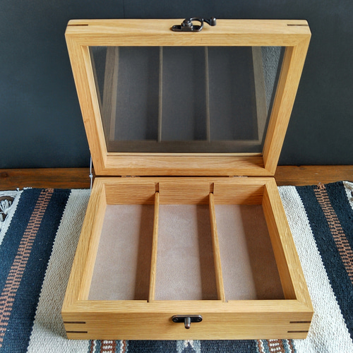 ホワイトオーク】 メガネ・ショーケース・コレクションボックス フリー