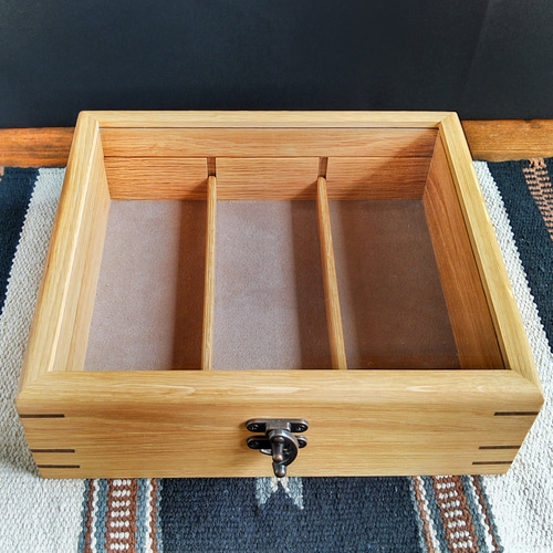 ホワイトオーク】 メガネ・ショーケース・コレクションボックス フリー