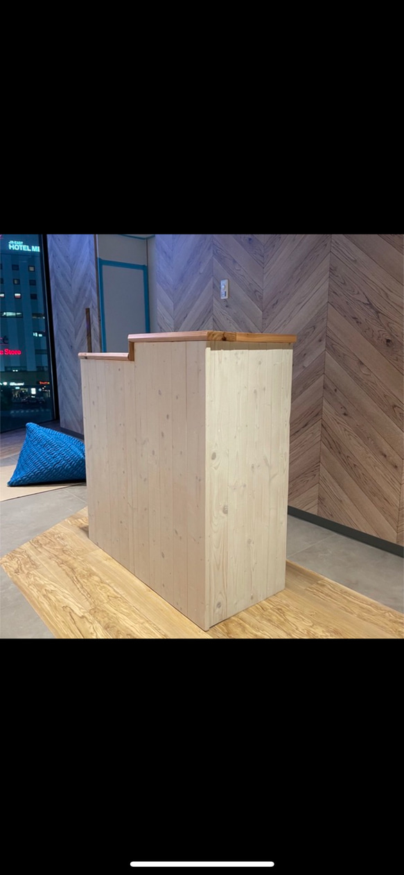 【段差】カウンター　レジ　幅90✖︎高さ105✖︎奥行き38センチ 3枚目の画像